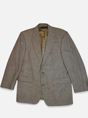 Vintage Brooks Brothers Wool Houndstooth Blazer - Made in USA 🇺🇸 44R